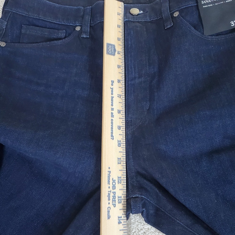 Banana Republic Women's Jeans Size 32 Actual 34 Blue High Rise Skinny Ankle NWTG - Picture 5 of 11